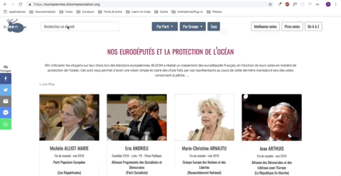 Demo of the Bloom website
